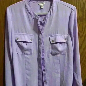 Calvin Klein women’s button down sheen shirt size  small